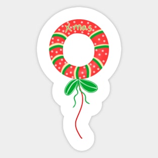 Cute xmas balloon. Sticker